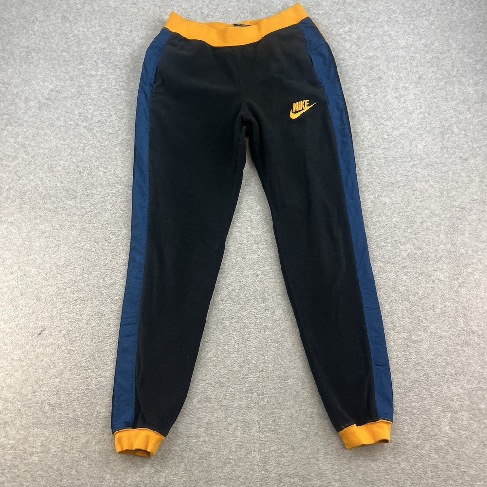 Nike Sweatpants Men's S Colorblock Swoosh‎ Sportswear Polar Fleece Drawstring